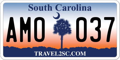 SC license plate AMO037