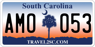 SC license plate AMO053