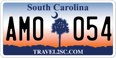 SC license plate AMO054