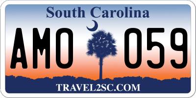 SC license plate AMO059