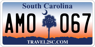 SC license plate AMO067