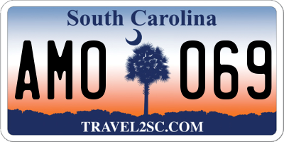 SC license plate AMO069