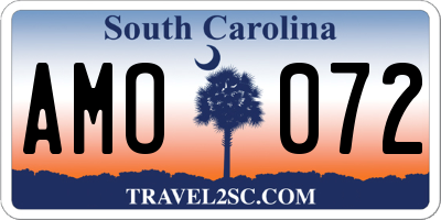 SC license plate AMO072