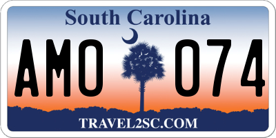 SC license plate AMO074