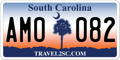 SC license plate AMO082