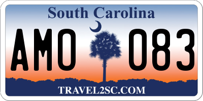 SC license plate AMO083