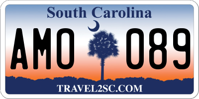 SC license plate AMO089