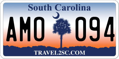 SC license plate AMO094