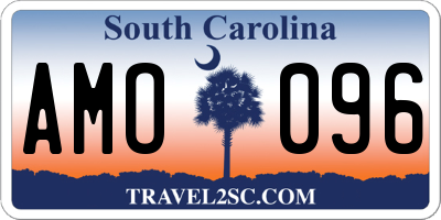 SC license plate AMO096