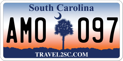 SC license plate AMO097