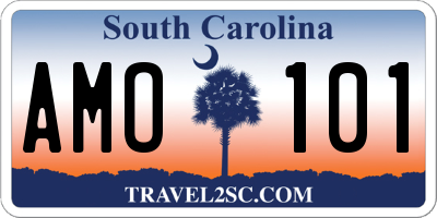 SC license plate AMO101
