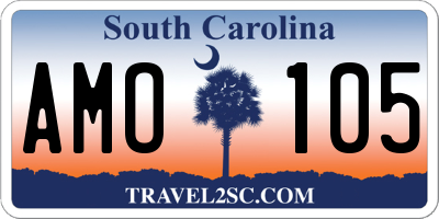 SC license plate AMO105