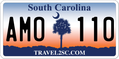 SC license plate AMO110