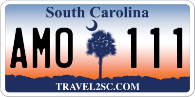 SC license plate AMO111