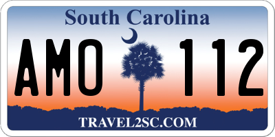 SC license plate AMO112