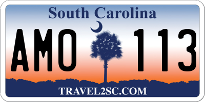 SC license plate AMO113