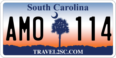 SC license plate AMO114