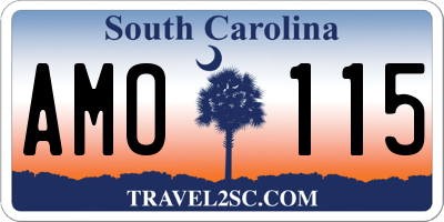 SC license plate AMO115
