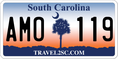SC license plate AMO119