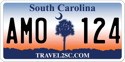 SC license plate AMO124