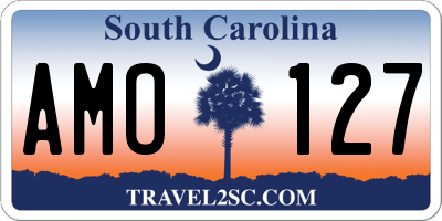 SC license plate AMO127