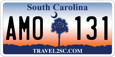 SC license plate AMO131