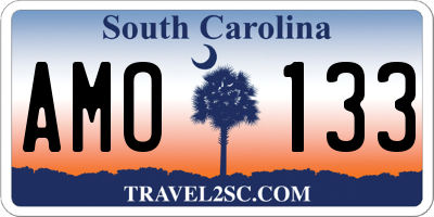 SC license plate AMO133