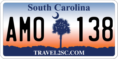 SC license plate AMO138