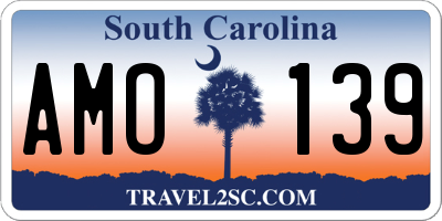 SC license plate AMO139