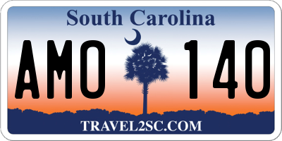 SC license plate AMO140