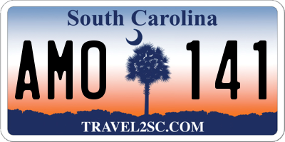 SC license plate AMO141
