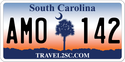 SC license plate AMO142