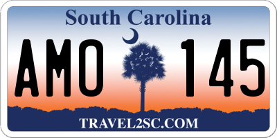 SC license plate AMO145