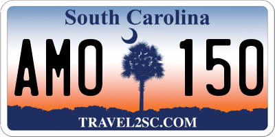 SC license plate AMO150