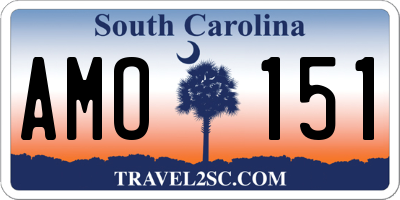 SC license plate AMO151