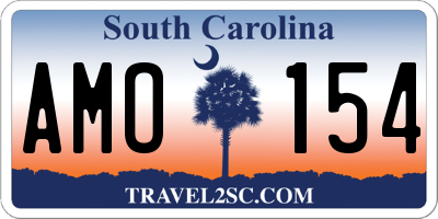 SC license plate AMO154