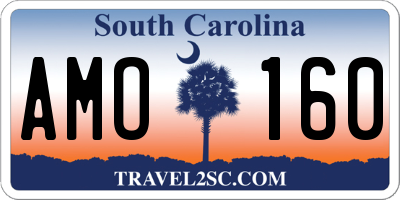SC license plate AMO160