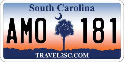 SC license plate AMO181
