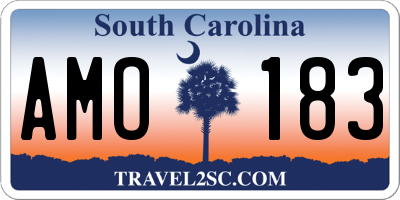 SC license plate AMO183