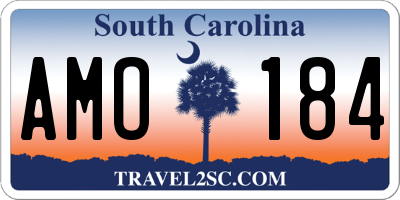 SC license plate AMO184