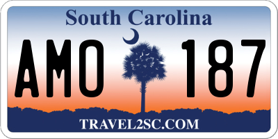 SC license plate AMO187