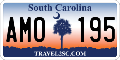 SC license plate AMO195