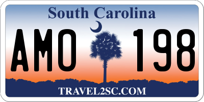 SC license plate AMO198
