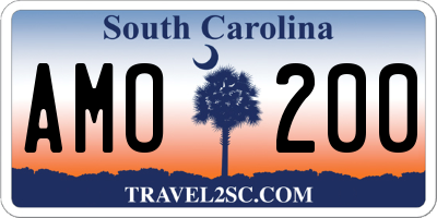 SC license plate AMO200