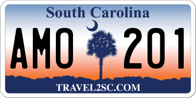 SC license plate AMO201