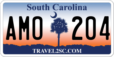 SC license plate AMO204