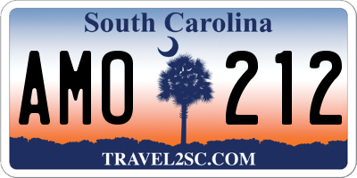SC license plate AMO212
