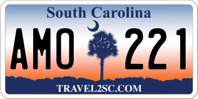 SC license plate AMO221