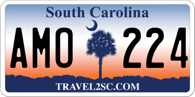 SC license plate AMO224