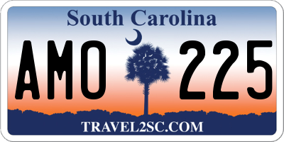 SC license plate AMO225